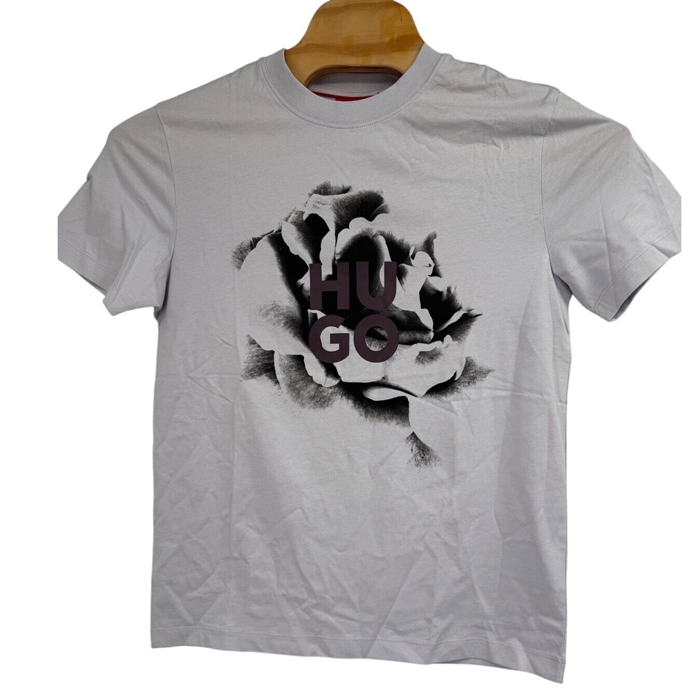 Men Hugo Logo Graphic Tee Shirt Spellout Hugo Short Sleeve New Sz S